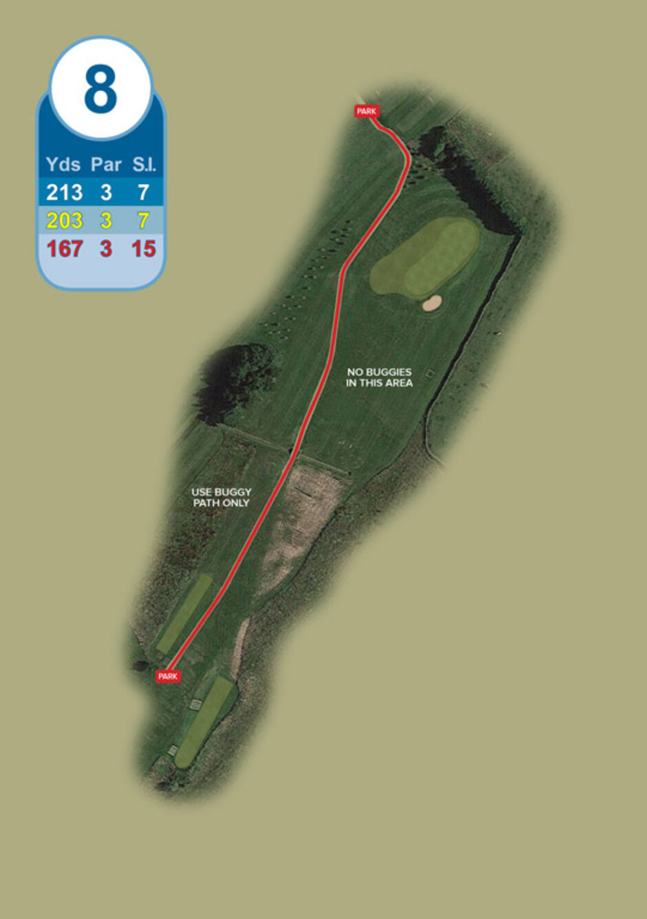 Longridge Golf Club Buggy Route Hole 8