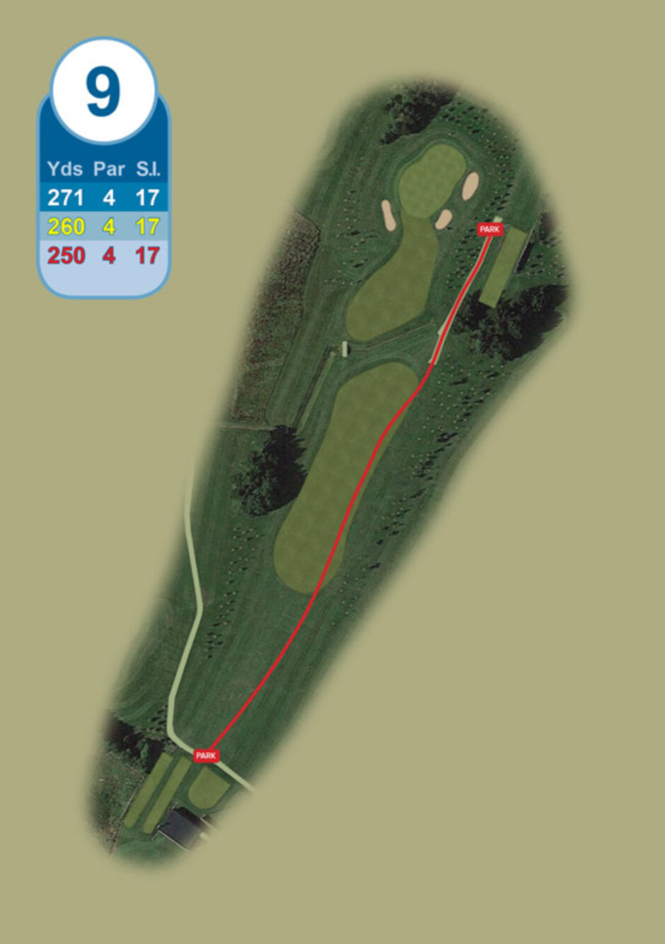 Longridge Golf Club Buggy Route Hole 9