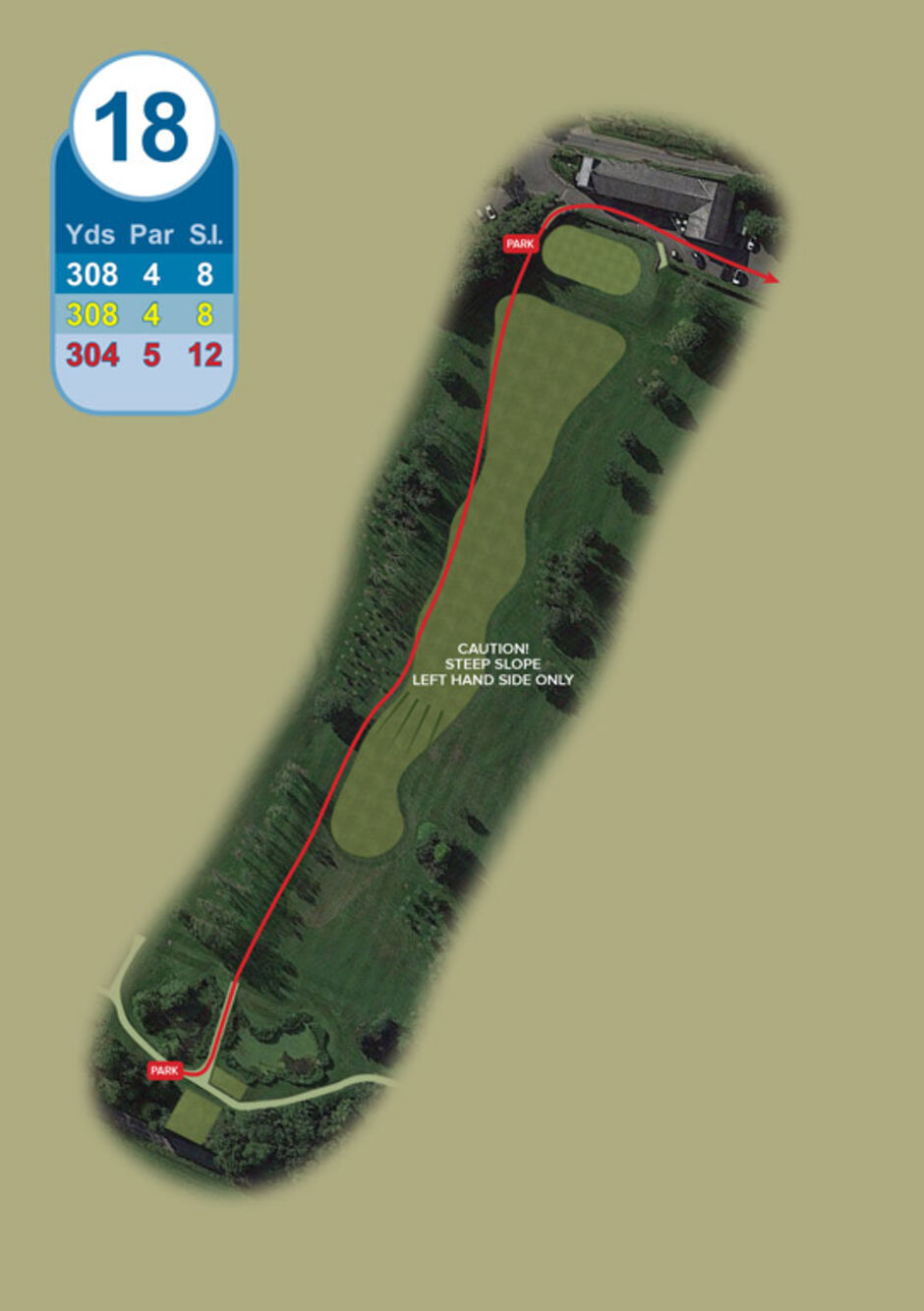 Longridge Golf Club Buggy Route Hole 18